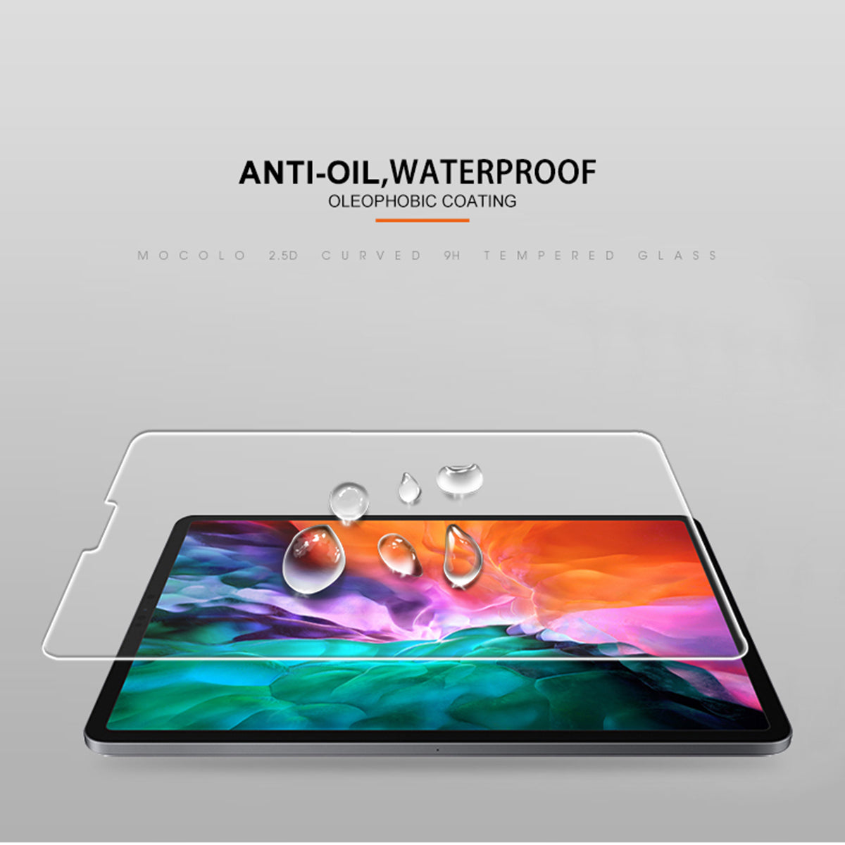 Ochranné tvrzené sklo MOCOLO 2.5D s tvrdostí 9H pro iPad Pro 12.9 (2022) (2021) (2020), čirá průhledná ultratenká ochranná fólie HD Ochranné tvrzené sklo MOCOLO 2.5D s tvrdostí 9H pro iPad Pro 12.9 (2022) (2021) (2020), čirá průhledná ultratenká ochranná fólie HD